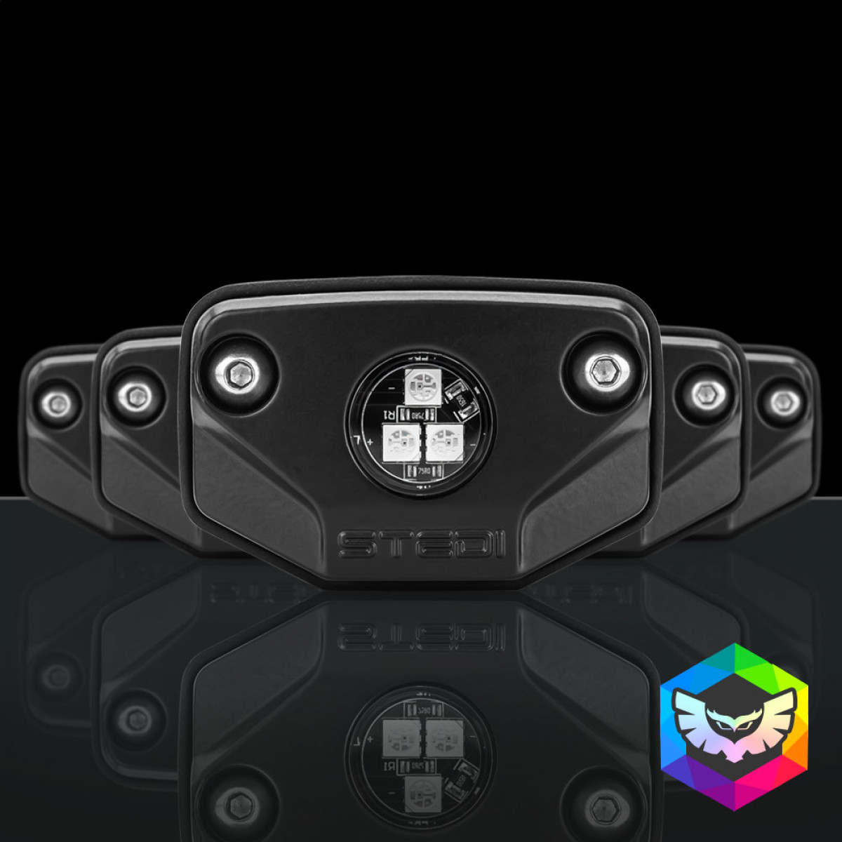 ledrock-6pce-00 SURFACE 6 LED RGB ROCK LIGHTS - Image 1