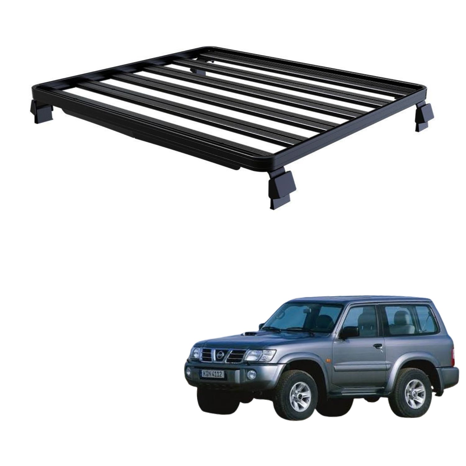 PATROL 2-Door Y61 (1358mm) SLIMLINE II ROOF RACK KIT(2) PATROL 2-Door Y61 (1358mm) SLIMLINE II ROOF RACK KIT - Image 1