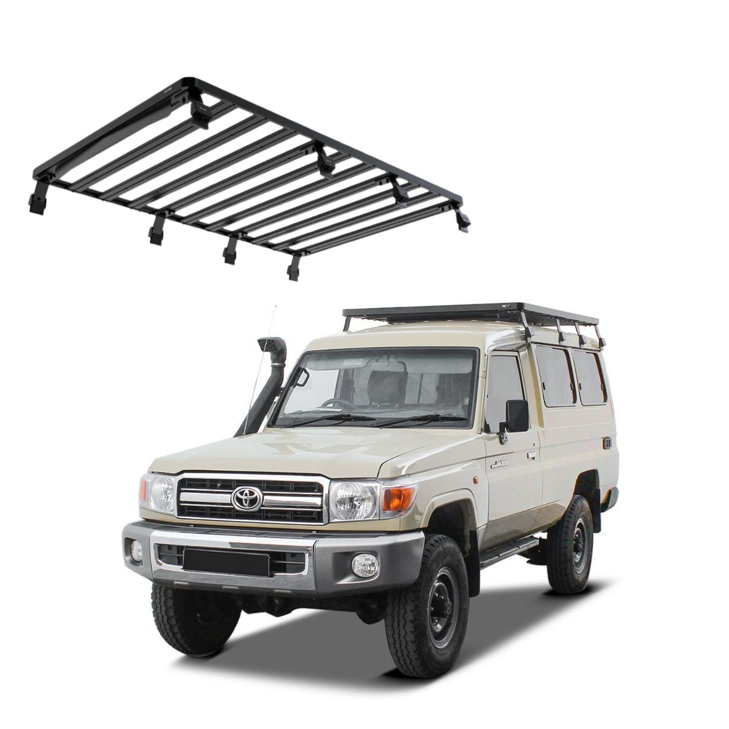 LC78 (2368mm) SLIMLINE II (34) ROOF RACK KIT TALL – KRTL040T LC78 (2368mm) SLIMLINE II (3/4) ROOF RACK KIT TALL - KRTL040T - Image 1