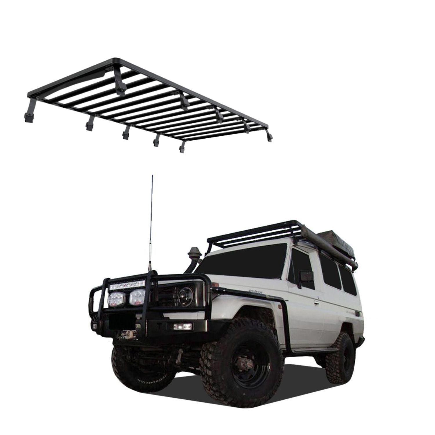 LC78 (2772mm) SLIMLINE II ROOF RACK KIT – KRTL025L LC78 (2772mm) SLIMLINE II ROOF RACK KIT - KRTL025L - Image 1