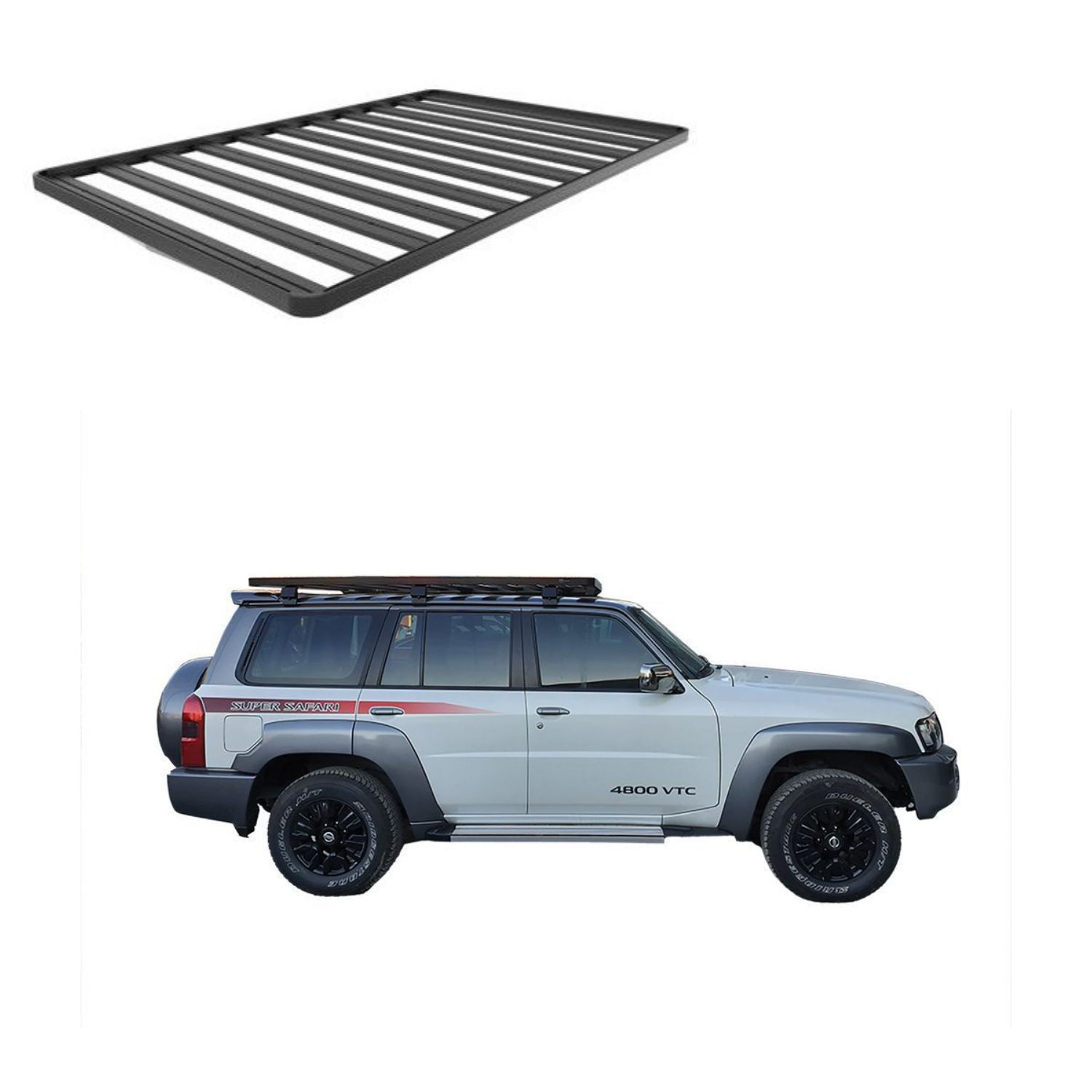 PATROL-Y61-4-DOOR-2166mm-SLIMLINE-II-ROOF-RACK-KIT- PATROL Y61 4-DOOR (2166mm) SLIMLINE II ROOF RACK KIT - Image 1