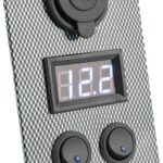 Carbon Switch Panel with USB and Digital Volt Me - Image 3