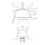 Dometic TRT 140 AIRInflatable rooftop tent - Image 8