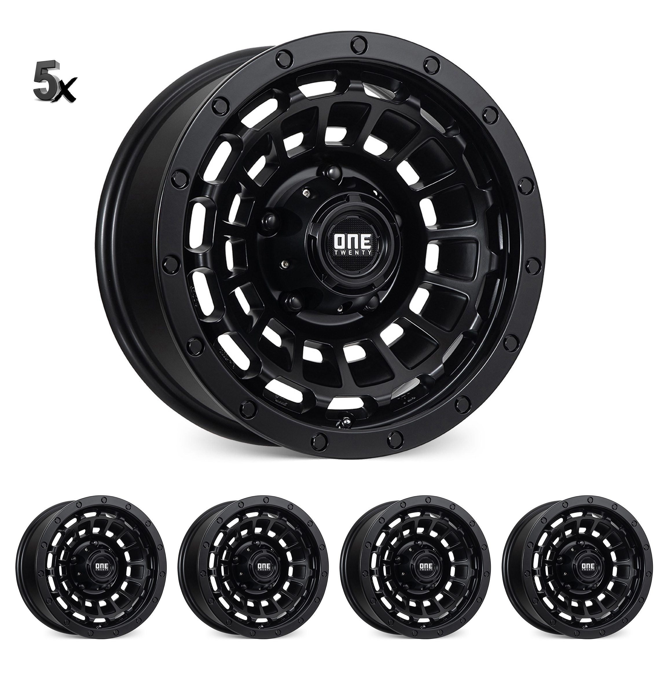 5xonetwenty JIMNY (15X6) 5x ONE TWENTY WHEELS (5/139.7) 0 OFFSET - Image 1