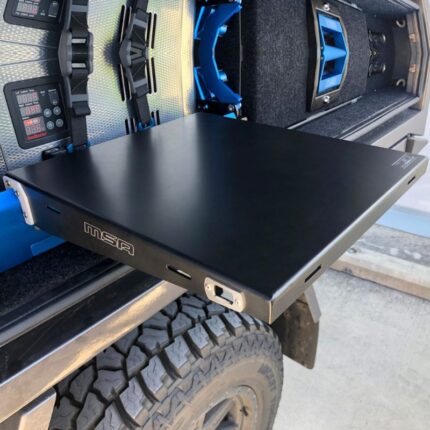 Drop Slide™ Clip-On Table with Cutlery Roll