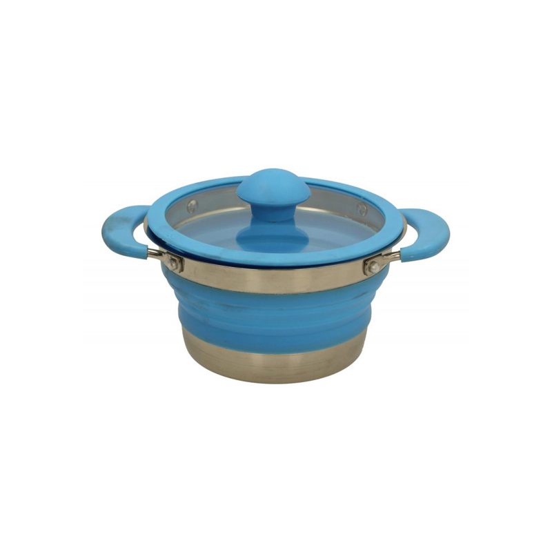 J42206-0_60-1 KAMPA FOLDING SAUCE PAN 1 LITRE BLUE - Image 1