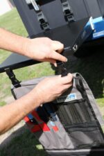 Drop Slide™ Clip-On Table with Cutlery Roll - Image 4