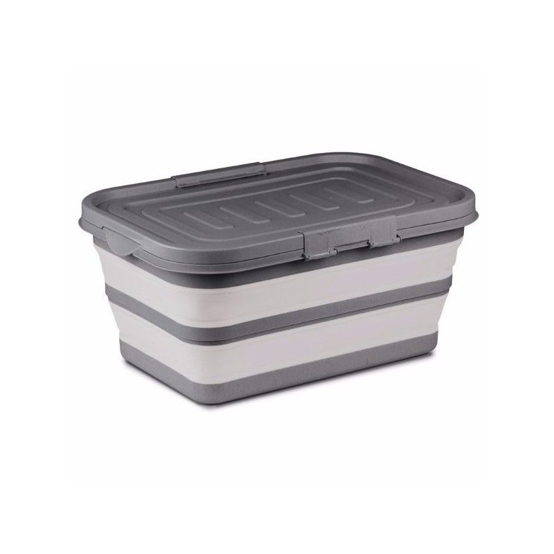 kampalargecollapsiblestorageboxcw0121grey-compressor Kampa Collapsible Large Storage Box - Grey (38 L) - Image 1