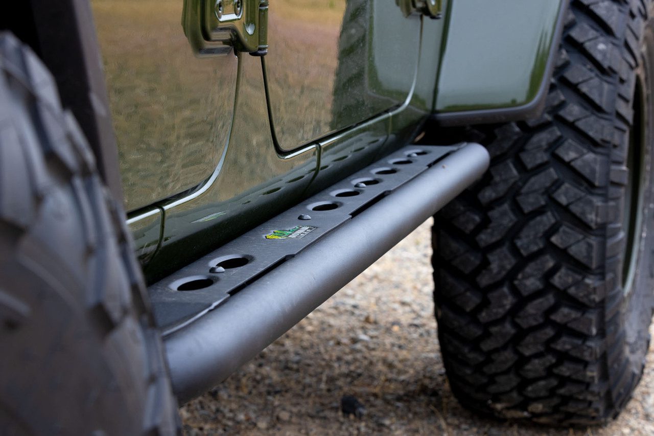 Jeep_Raid_Rock_Sliders_Lifestyle_2__57849.1625856189 WRANGLER JL RAID SERIES HEAVY DUTY SIDE STEPS (4 Door models only) - Image 1