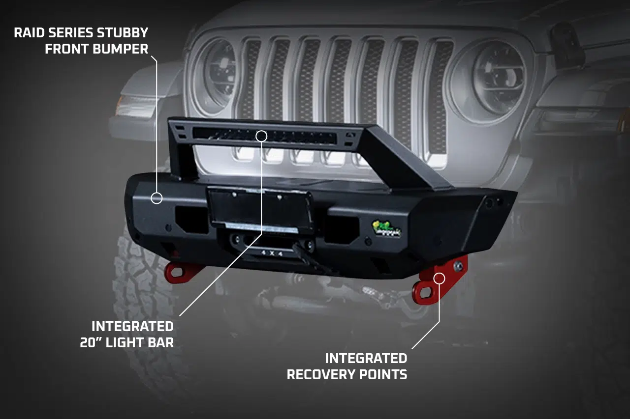 WRANGLER JL 2018+/ GLADIATOR JT Raid Stubby Bumper - Image 2