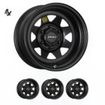 LC300 (17X9) 4x Blak Trak Steel wheels (6/139.7) +35 OFFSET