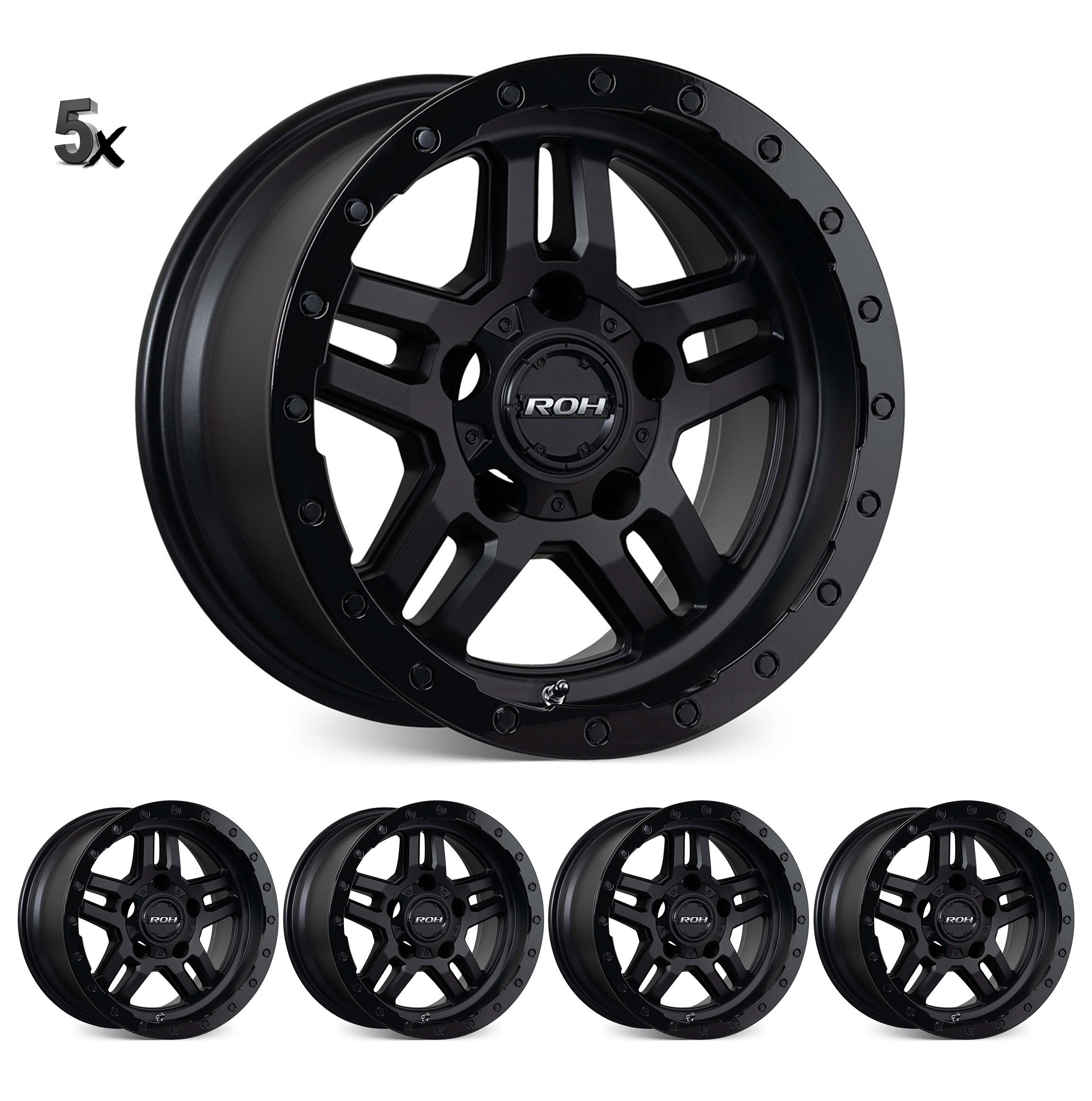 ham.jpg FJ/PRADO/GX460 (17X9) 5x Hammer wheels (6/139) +25 Offset - Image 1