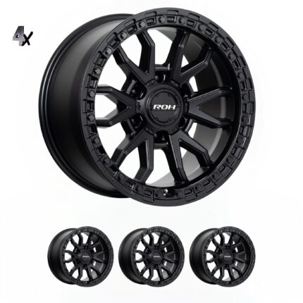 RANGER (17X9) RAID MATT BLACK 4x ALLOY WHEELS (6/139) +35