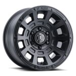 LC100/LC200/LX470/LX570 (17x8.50) 4 THRUST SATIN BLACK SIX SPEED 5x150 +25 Offset - Image 2