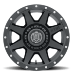 SILVERADO/SUBURBAN/SIERRA 2500HD (18x9) 4 x REBOUND HD SATIN BLACK 8x180 +12 OFFSET - Image 2