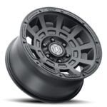 LC100/LC200/LX470/LX570 (17x8.50) 4 THRUST SATIN BLACK SIX SPEED 5x150 +25 Offset - Image 3