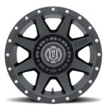 RAM 2500 (17x8.50) 4 x SATIN BLACK REBOUND HD 8x6.5 +13 OFFSET - Image 2