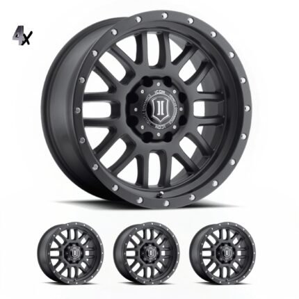 RAM 1500 (17x8.50) 4x ALPHA BLACK WITH BLACK RING 6x5.5" (0 OFFSET)