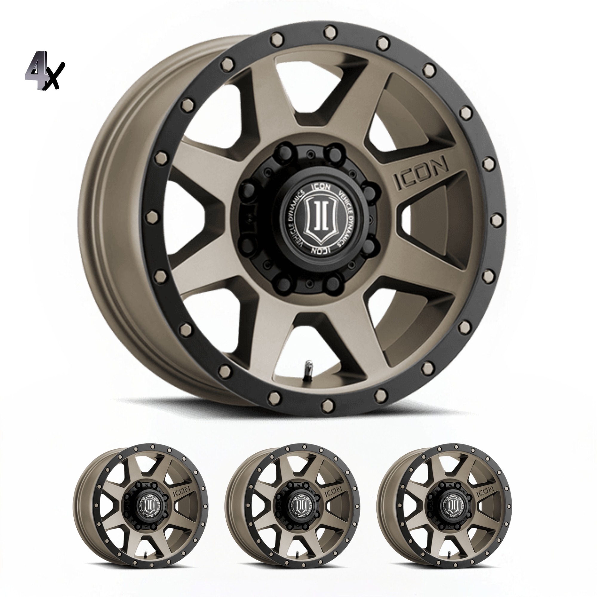 1817858052BR.jpg RAM 2500 (17x8.50) 4 x BRONZE REBOUND HD 8x6.5 +13 OFFSET - Image 1