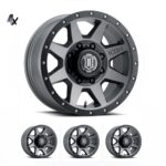 SILVERADO/SUBURBAN/SIERRA 2500HD (18x9) 4 x REBOUND HD TITANIUM 8x180 +12 OFFSET