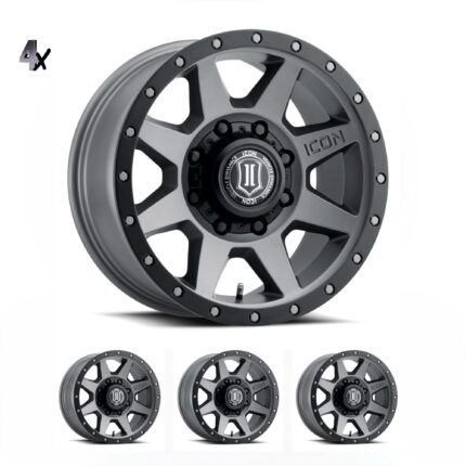 SILVERADO/SUBURBAN/SIERRA 2500HD (18x9) 4 x REBOUND HD TITANIUM 8x180 +12 OFFSET