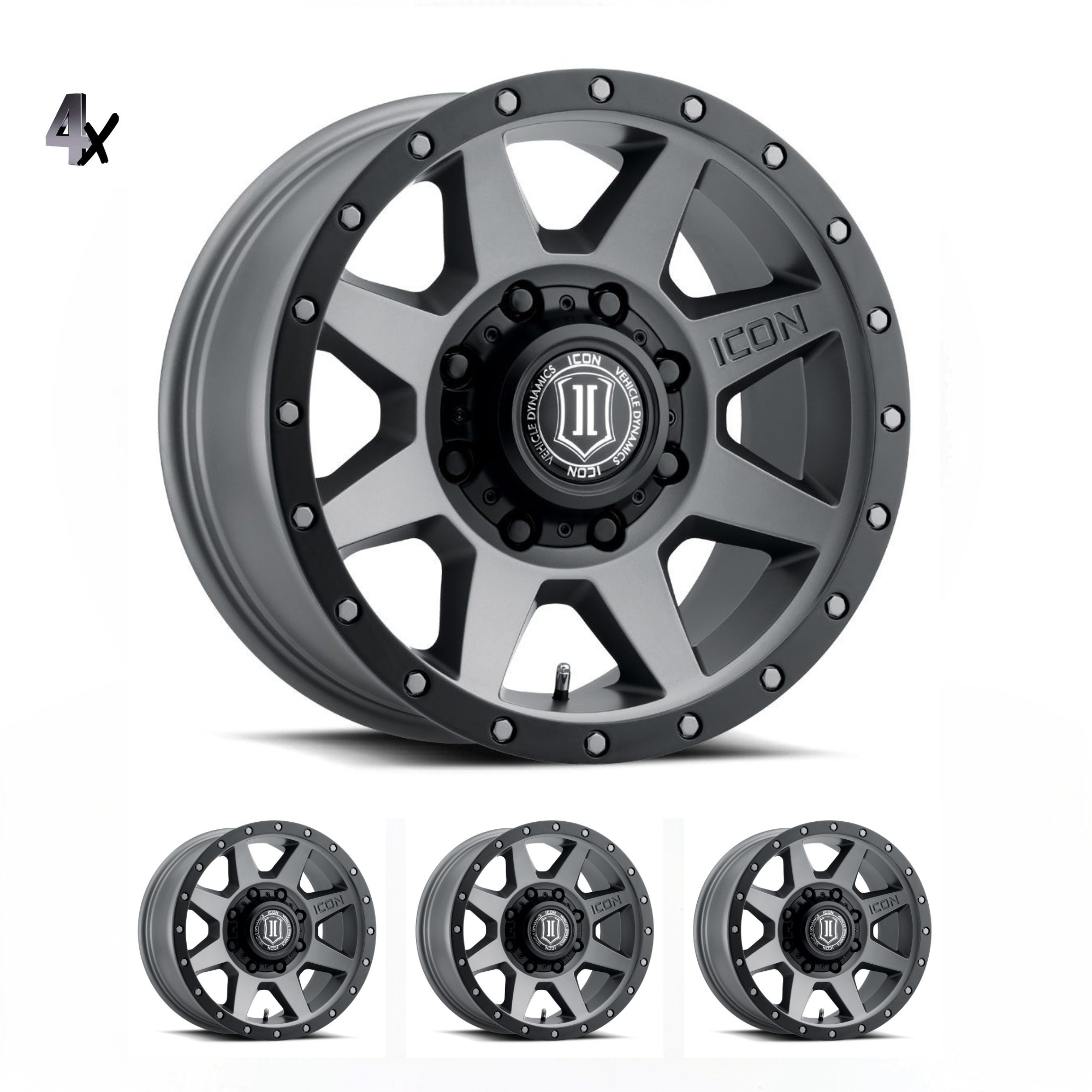 1817858052TT.jpg SILVERADO/SUBURBAN/SIERRA 2500HD (18x9) 4 x REBOUND HD TITANIUM 8x180 +12 OFFSET - Image 1