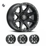 RAM 1500 (17x8.50) 4x REBOUND SATIN BLACK 6x5.5" (0 OFFSET)