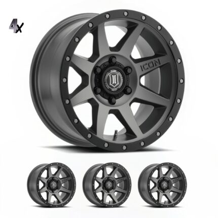 SILVERADO/SUBURBAN/SIERRA 1500 (17x8.50) 4x REBOUND TITANIUM 6x5.5" (0 OFFSET)