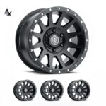 RAM 1500 (17x8.50) 4x COMPRESSION SATIN BLACK 6x5.5" (0 OFFSET)