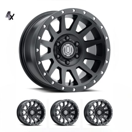 RAM 1500 (17x8.50) 4x COMPRESSION SATIN BLACK 6x5.5" (0 OFFSET)