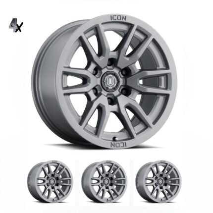 LC300 (17x8.5) 4x VECTOR6 TITANIUM 6x5.5 +25 OFFSET