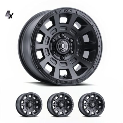 (17x8.50) 4x THRUST SATIN BLACK 6x5.5" (0 OFFSET)