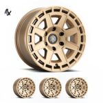BRONCO (17x8.50) 4x COMPASS SATIN BRASS 6x5.5" (0 OFFSET)