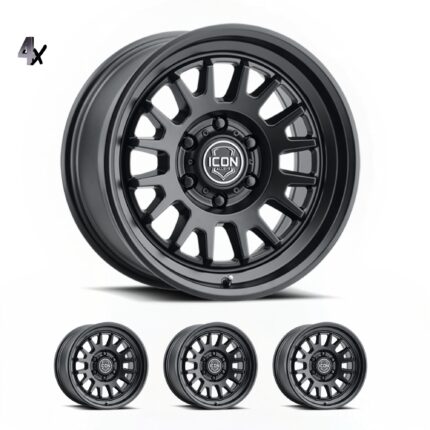 (17x8.5) 4x ANZA SATIN BLACK 6x5.5 (0 OFFSET)