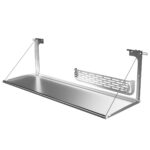 Prado150/GX460 Rear Door Drop Down Table and Cage [Natural Stainless]