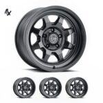 (17x8.5) 4x NUEVO SATIN BLACK 6x5.5 (0 OFFSET)