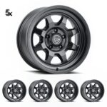 JK/JL/JT (17x8.5) 5x NUEVO SATIN BLACK 5x5 -6 OFFSET