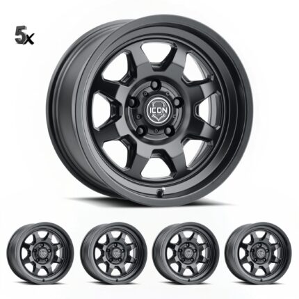 JK/JL/JT (17x8.5) 5x NUEVO SATIN BLACK 5x5 -6 OFFSET