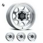 (17x8.5) 4x NUEVO SILVER MACHINED 6x5.5 (0 OFFSET)