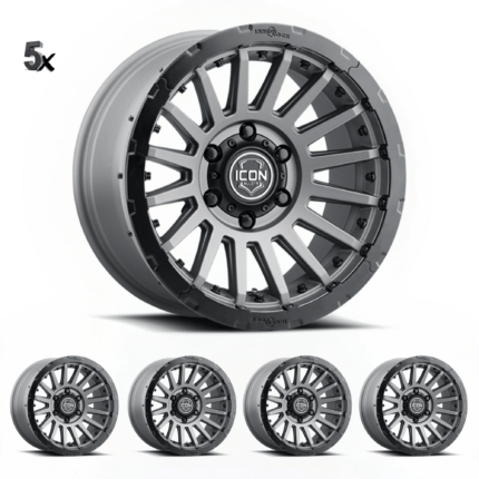 JK/JL/JT (17x8.5) 5x RECON PRO CHARCOAL 5x5 -6 OFFSET