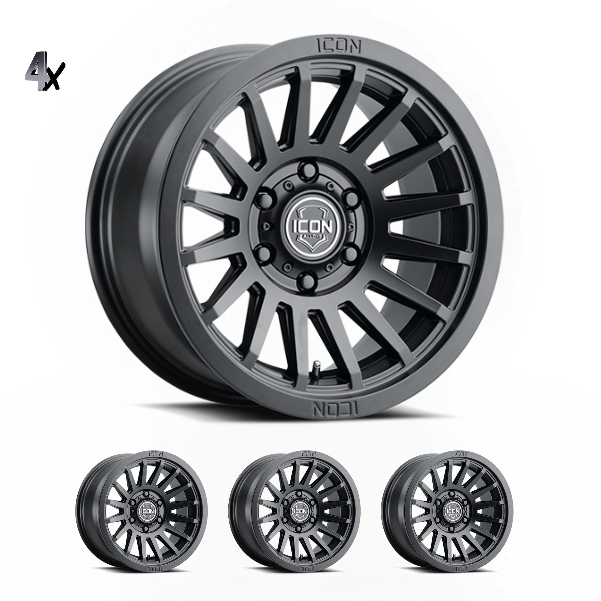 RECON-SLX-_-SATIN-BLACK-x-4.jpg LC100 (17x8.5) 4x RECON SLX SATIN BLACK 5x150 +25 OFFSET - Image 1