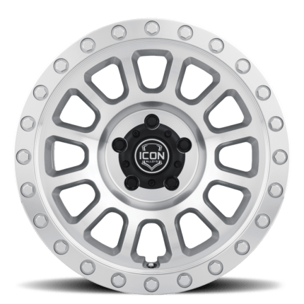 8017856350SM	ICON ALLOYS HULSE SILVER MACHINED - 17 X 8.5 / 6 X 135 +6MM