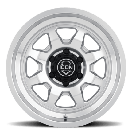 8117858347SM ICON ALLOYS NUEVO SILVER MACHINED - 17 X 8.5 / 6 X 5.5 +0MM / 4.75" BS