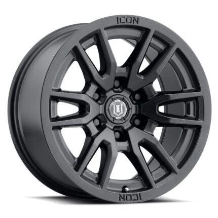 2417859057SB	ICON ALLOYS VECTOR6 SATIN BLACK 17 X 8.5 / 6 X 5.5 +25MM / 5.75"