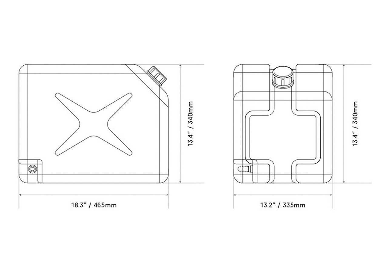 40L Double Jerry Can Water Tank - 10.6 Gal - Image 3