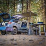 AWNING 1.4M (L) X 2M (OUT) WITH LED AND BRACKETS