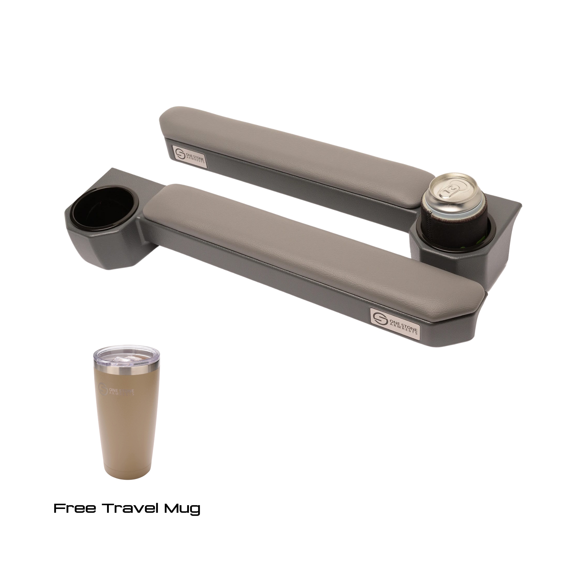 LC 70 Armrest Grey Full set (driver + passenger side) - Image 1