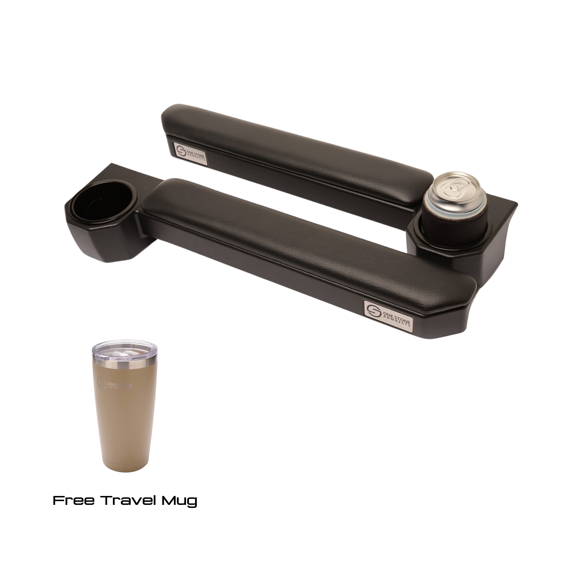 LC 70 Armrest Black Full set (driver + passenger side) - Image 1