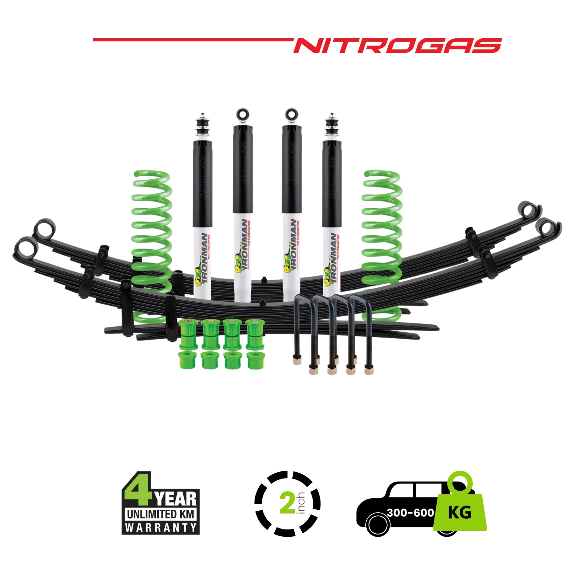 03-LC76-Nitrogas-Suspension-Kit-2-Inch-Lift-300-600 LC76 Nitrogas Suspension Kit 2 Inch Lift 300-600 - Image 1