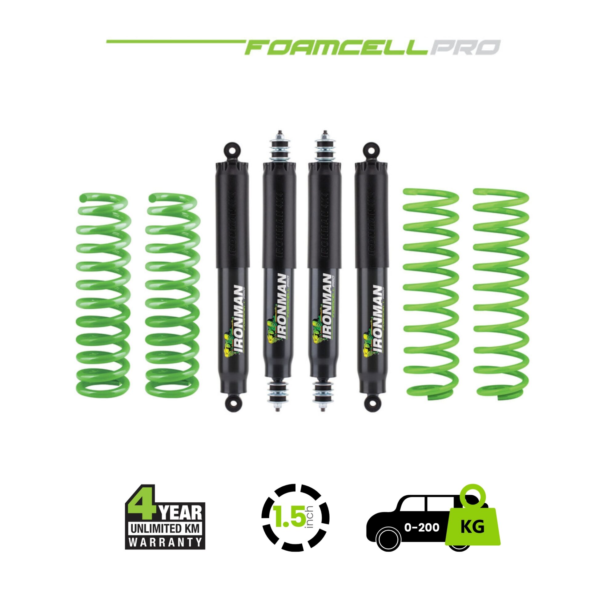 JL-Foamcell-Pro-Suspension-Kit-0-250 Wrangler Foam Cell Pro Suspension Kit - 0-250 Medium - Image 1